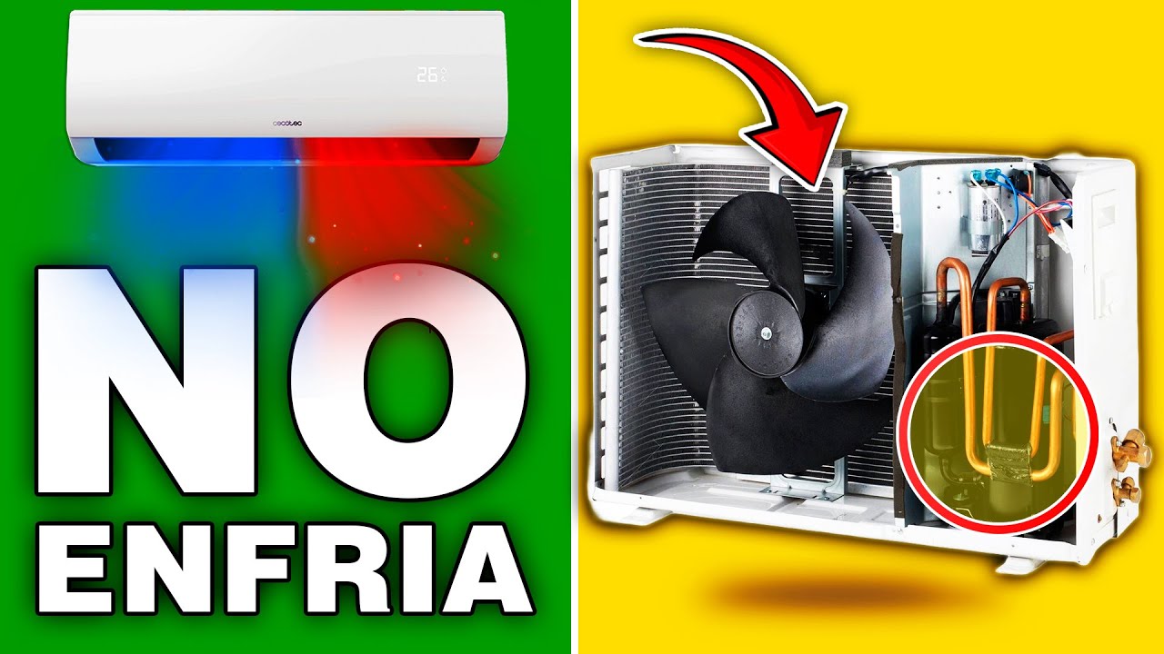 aire acondicionado no enfría y tiene gas