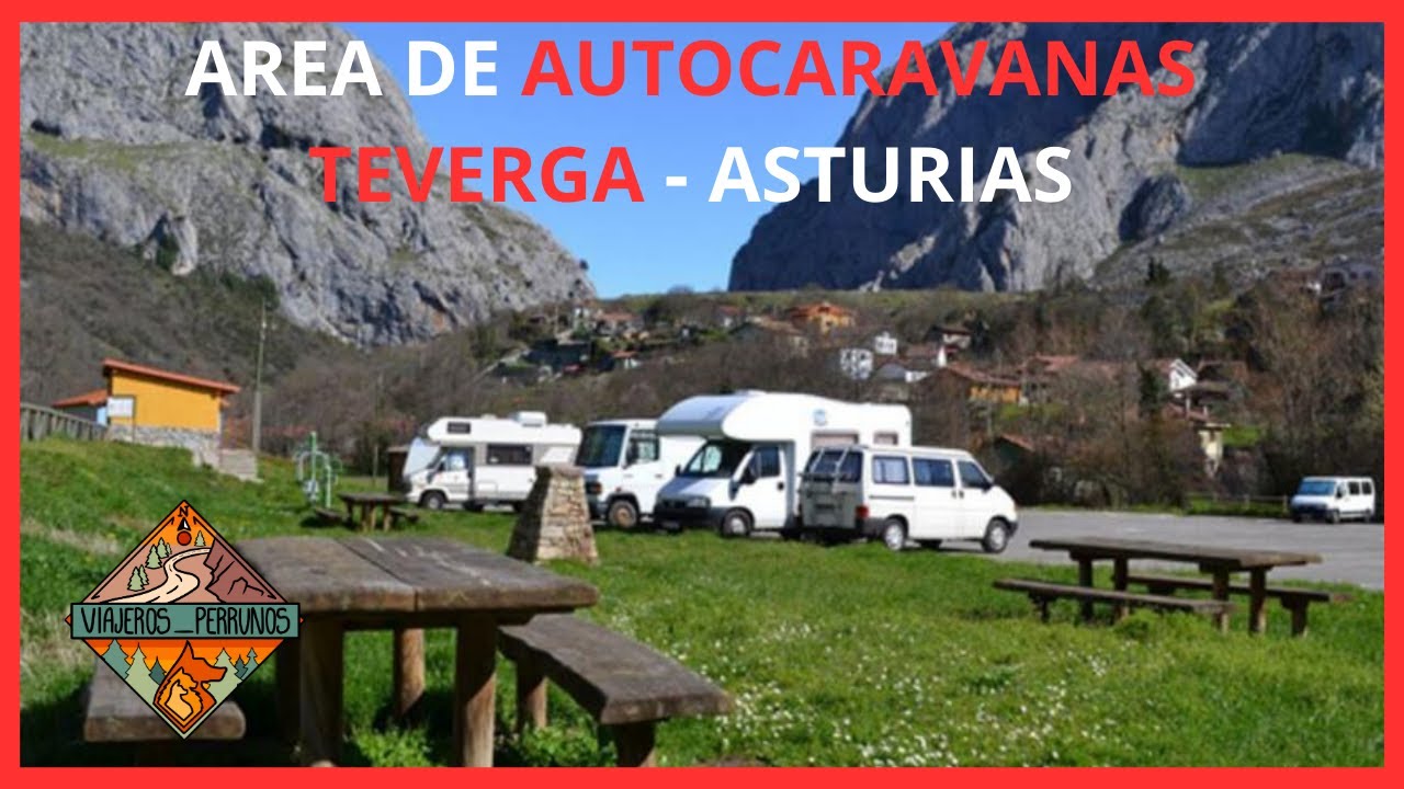área de autocaravanas de la plaza. teverga