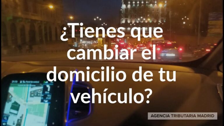 cambio de domicilio de un vehiculo