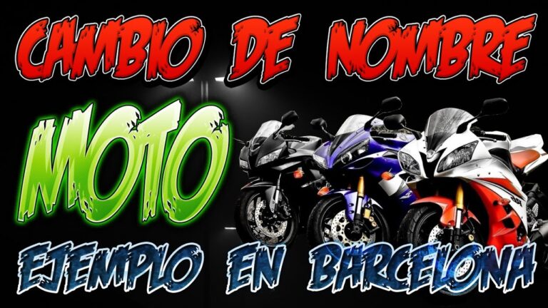 cambio de nombre de una moto