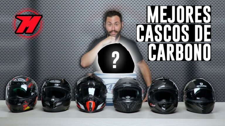 casco de moto de fibra de carbono