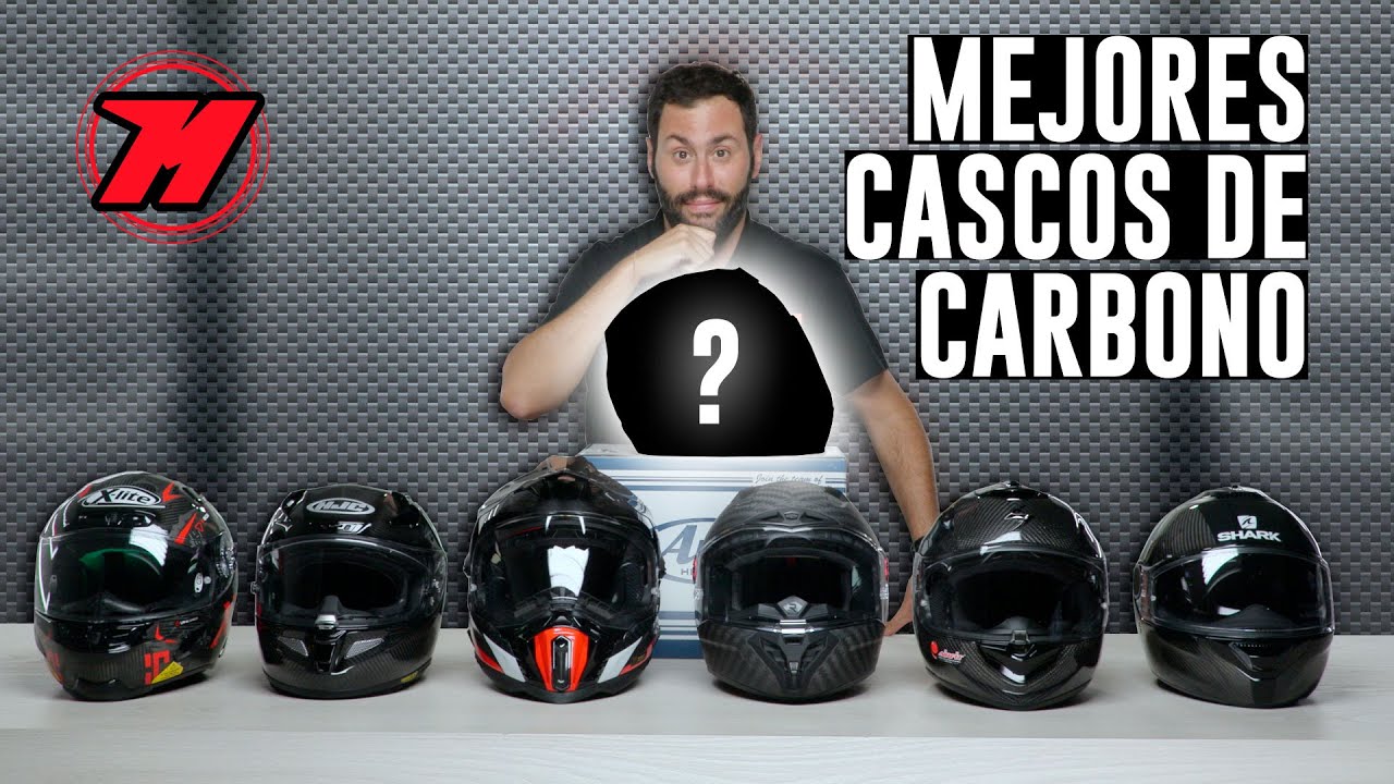 casco de moto de fibra de carbono