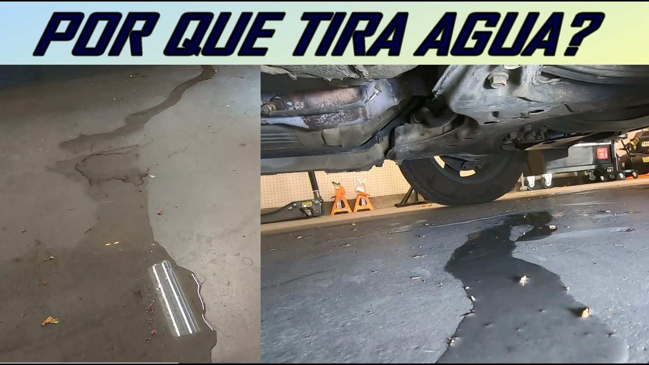 charco de agua debajo del coche aire acondicionado