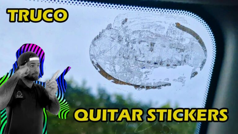 como quitar una pegatina de un cristal