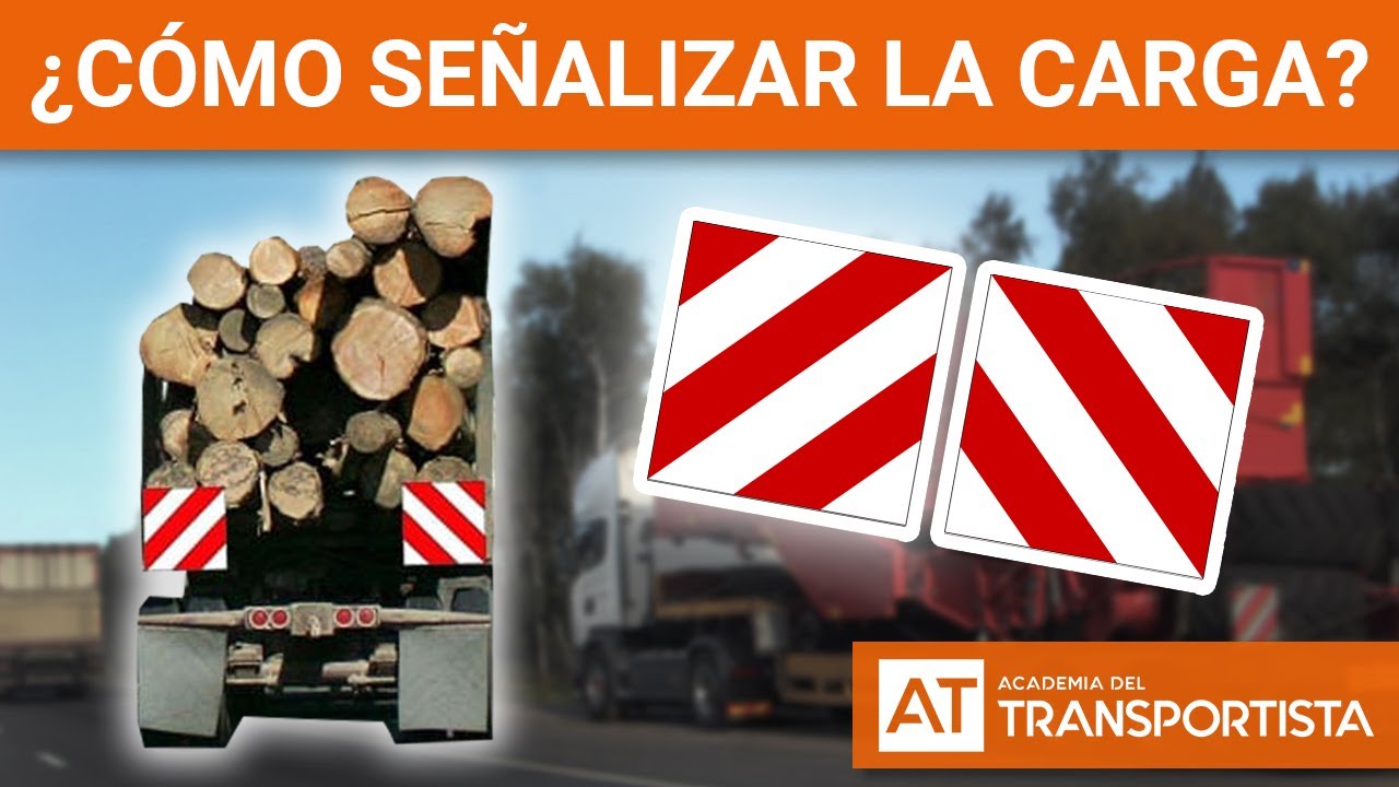 como señalizar la carga que sobresale de un camión