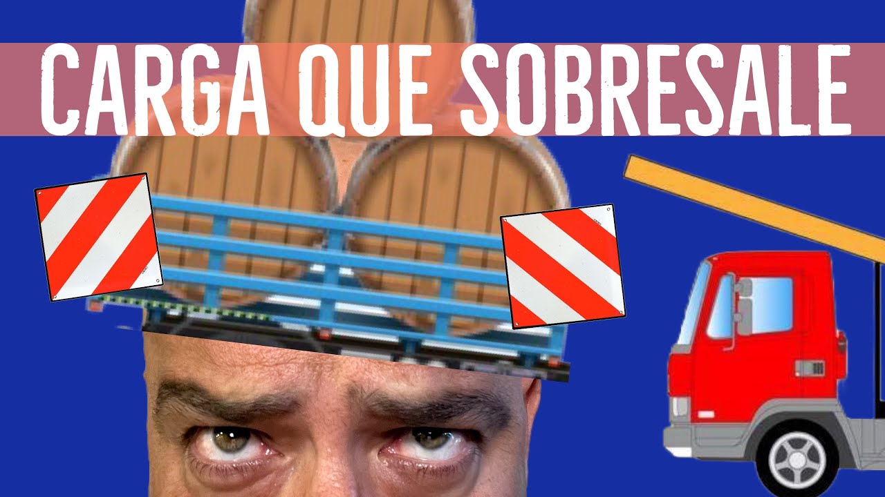 cuanto puede sobresalir la carga en un remolque