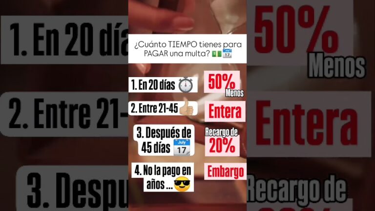 cuanto tiempo tengo para pagar una multa