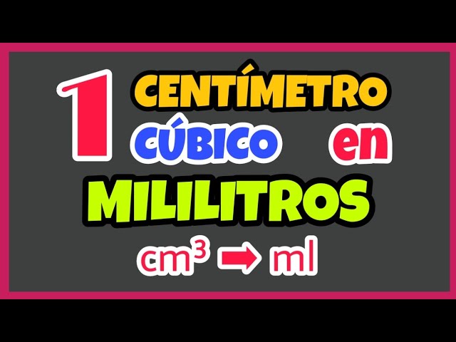 cuántos mililitros son 10 cm cúbicos