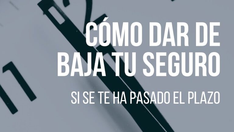 dar de baja seguro fuera de plazo