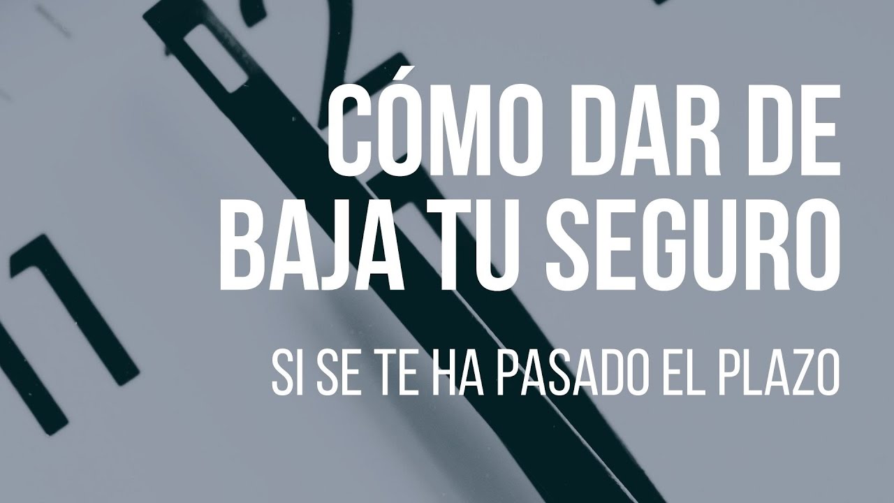 dar de baja seguro fuera de plazo