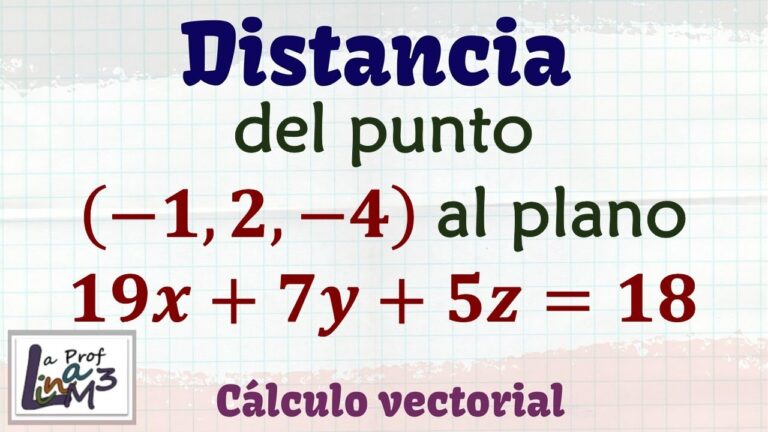 distancia de un punto a un plano