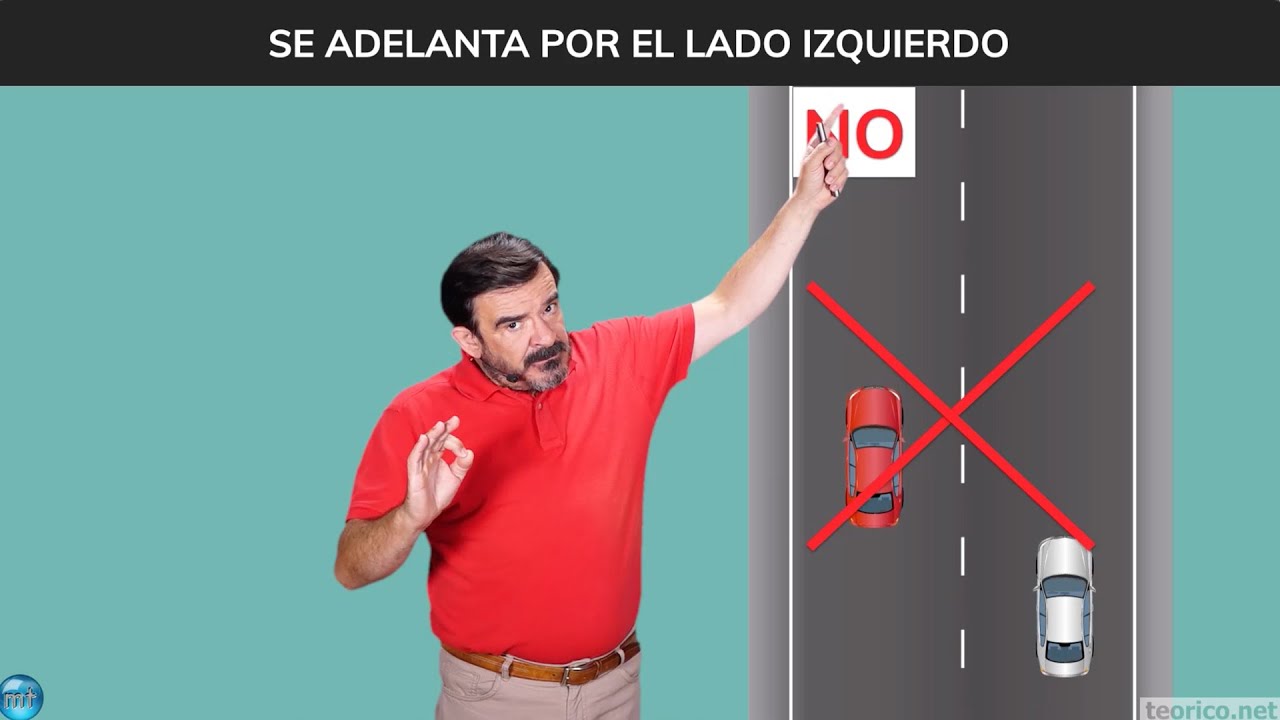 en carretera cuando puede adelantar por la derecha