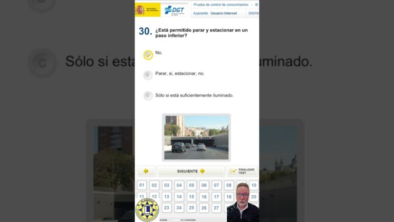 esta permitido parar y estacionar en un paso inferior
