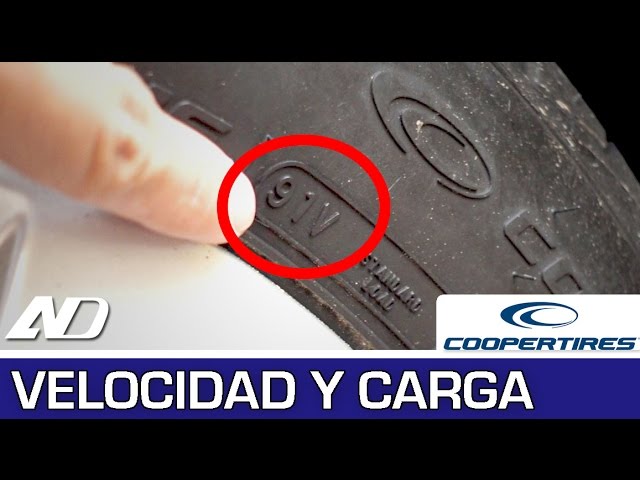 índice de carga y velocidad neumáticos