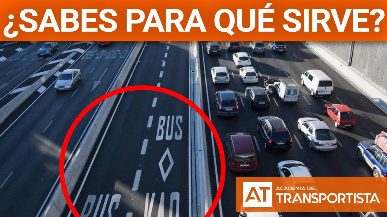 la inscripción bus dentro de un carril indica que es