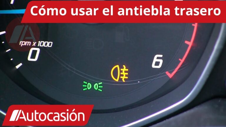 la luz antiniebla trasera deberá utilizarse siempre que