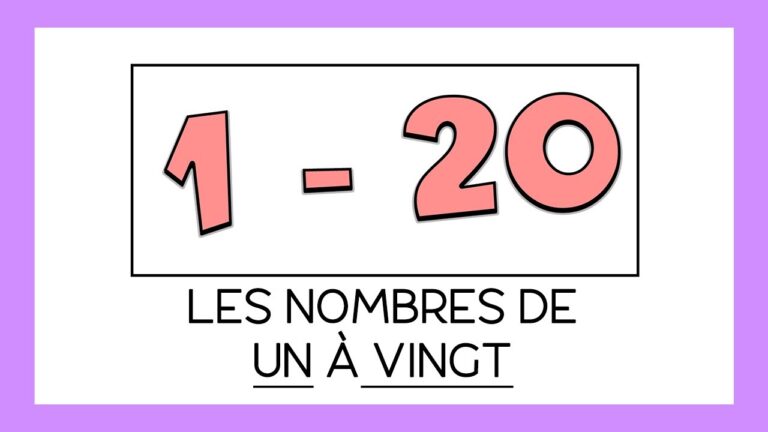 los números del 1 al 20 en francés