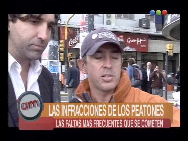 los peatones suelen cometer muchas infracciones entre ellas