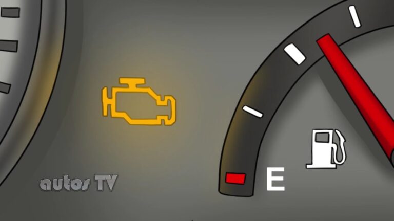 luz naranja en el cuadro del coche