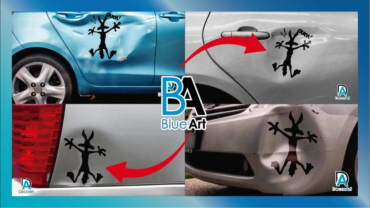 pegatinas para disimular golpes en el coche