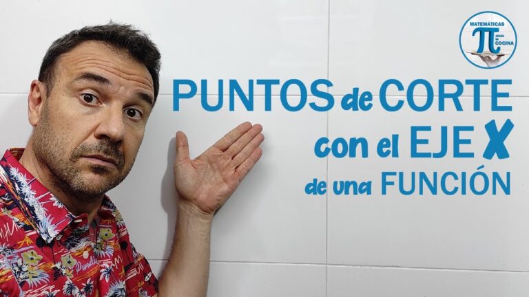 puntos de corte con el eje x