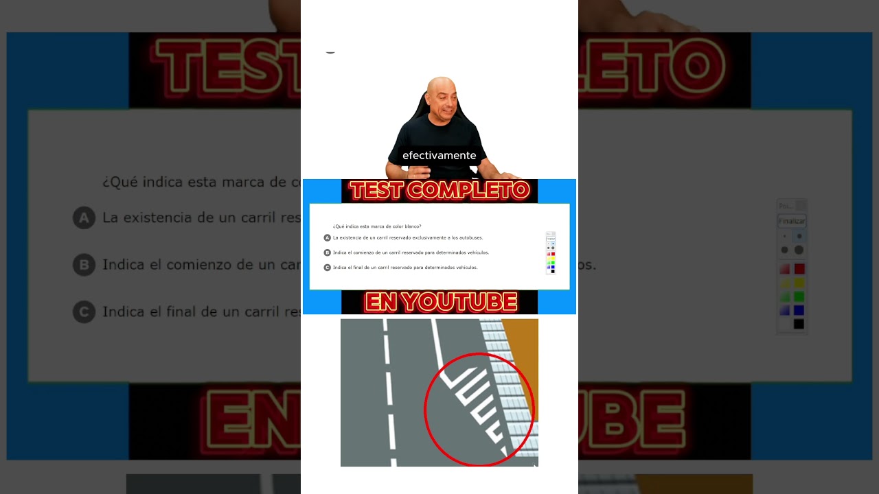 qué indica la marca de color blanco de la derecha