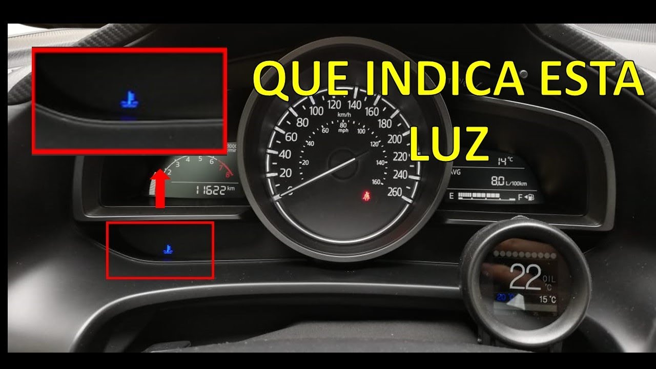que significa la l azul en el coche