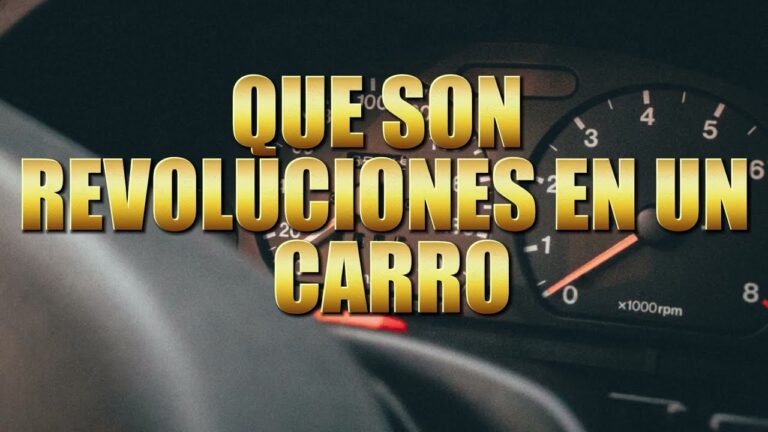 que son las revoluciones de un coche