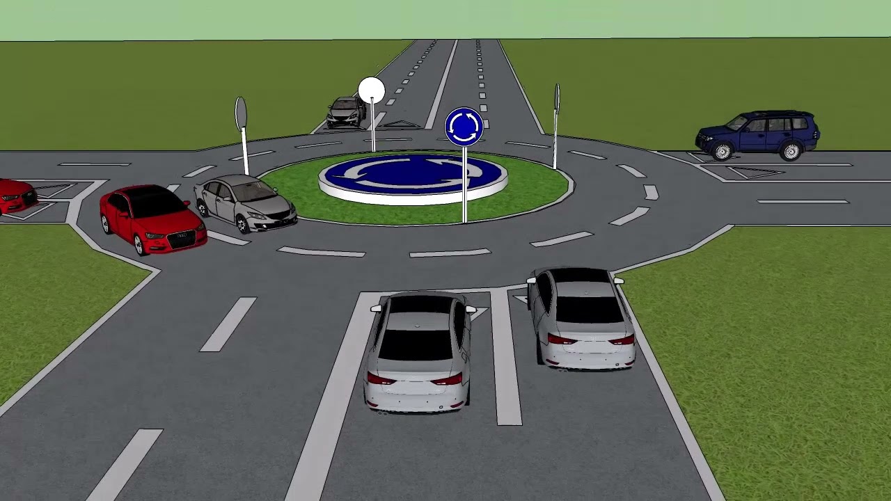 se puede adelantar en una glorieta