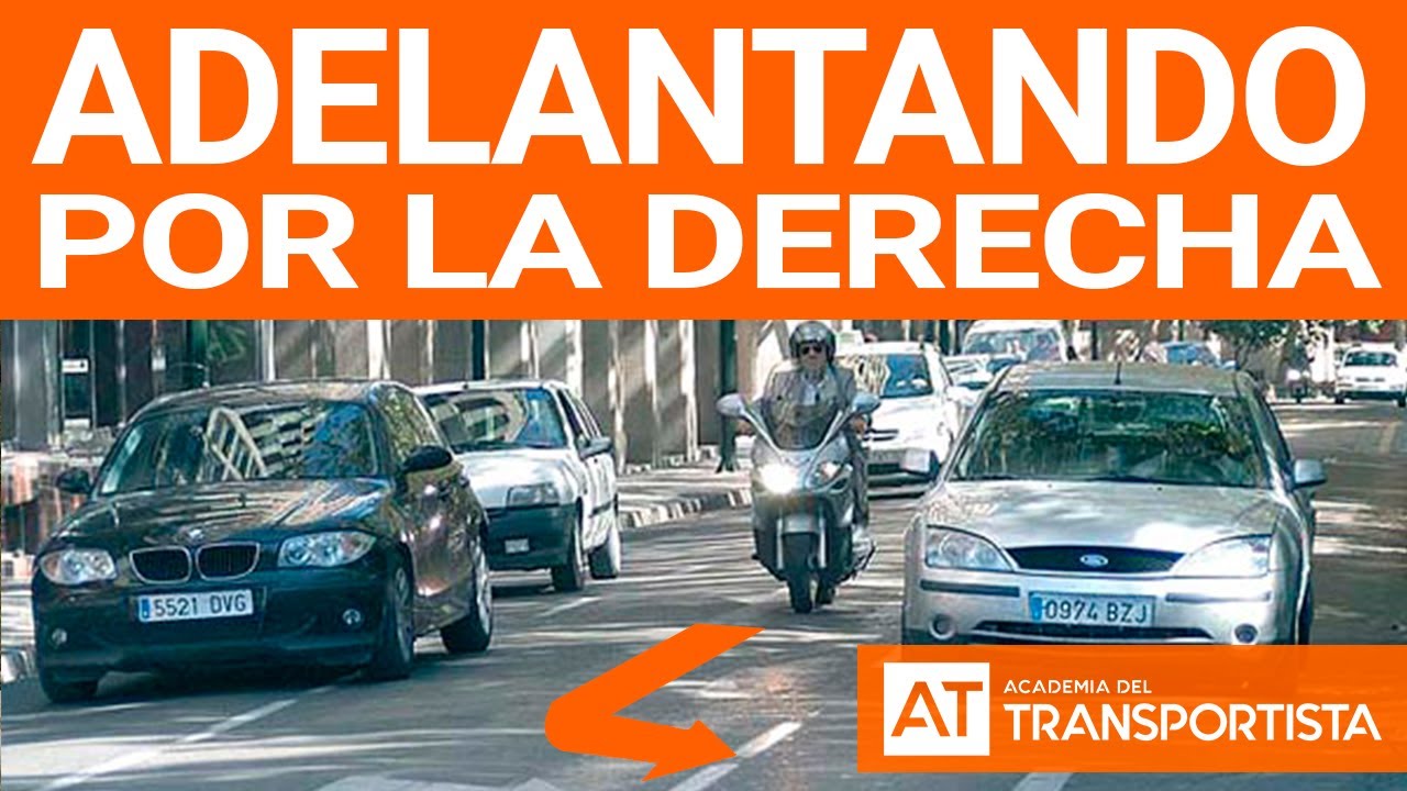 se puede adelantar por la derecha en via urbana