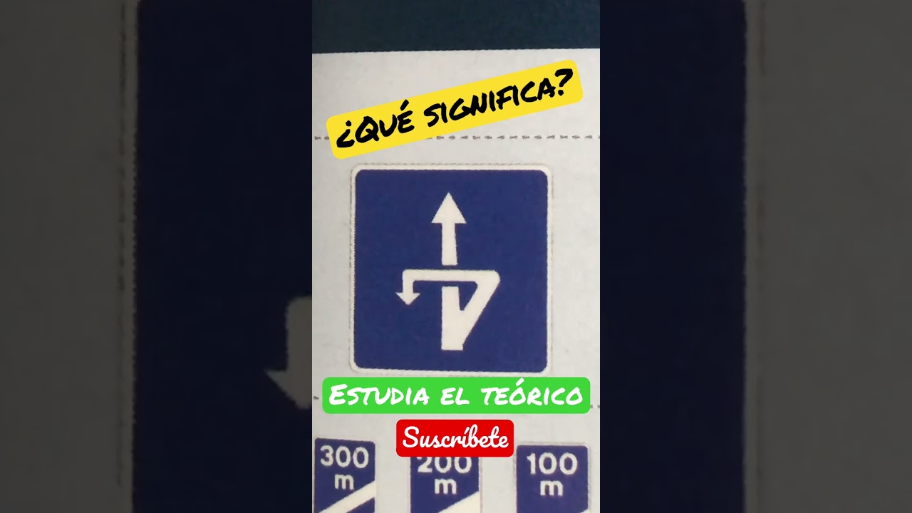 señal cambio de sentido a distinto nivel