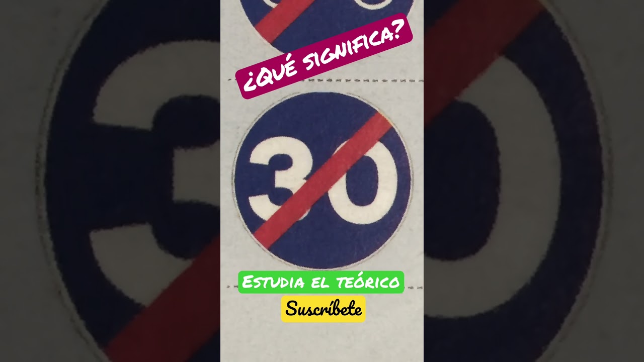 señal donde deja de ser aplicable la velocidad minima