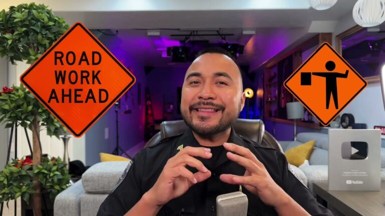 señales de trafico azul y roja