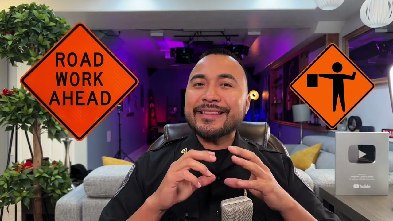 señales de trafico azul y roja