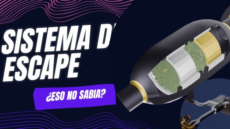 sistema de escape de un motor