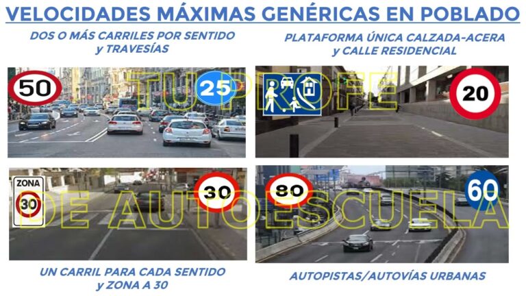 velocidad maxima autopista dentro de poblado